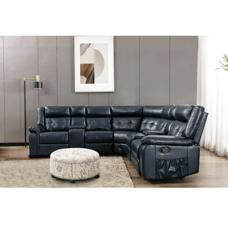 Leather sectional reclining sofa hotsell
