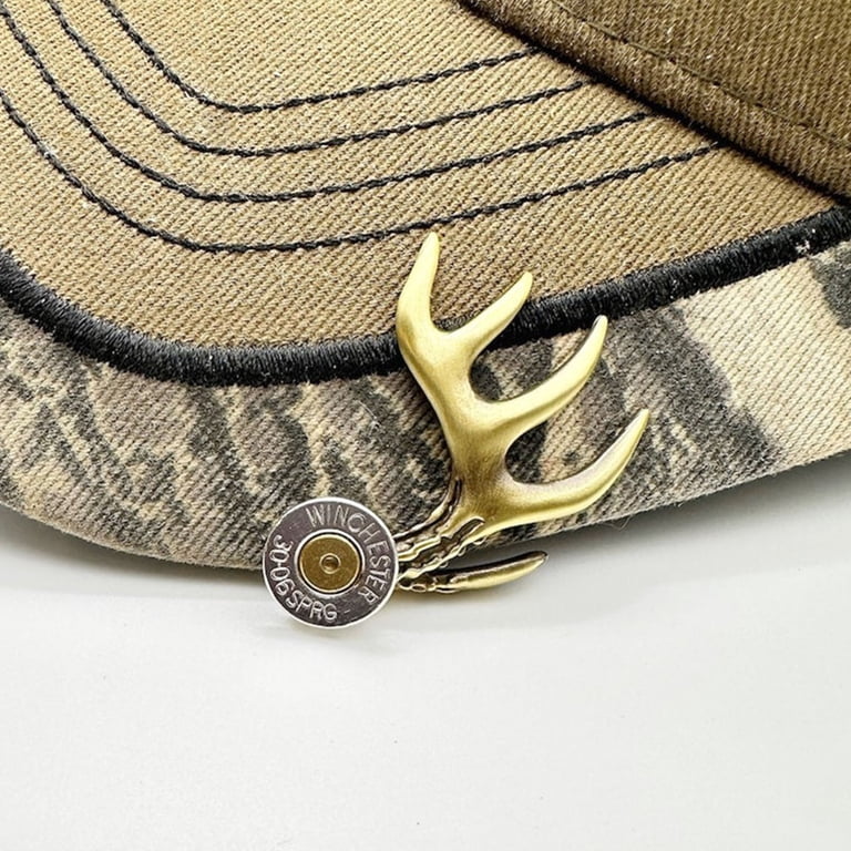 RuiJiao Antler Brim Hat Clips - Brass Brim Hat Clips  display picture 2