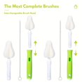 thumbnail image 3 of Set de cepillos para biberones CAREBABYMORE Sponge Nipple Green, 3 of 7