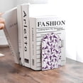 thumbnail image 6 of Pofeuu Violets Flowers Print Large Bookend Hold Heavy Books- Wood Bookends for Heavy Books Heavy Duty Book Ends Wood Bookends for Office Desk Non-Skid, 6 of 7