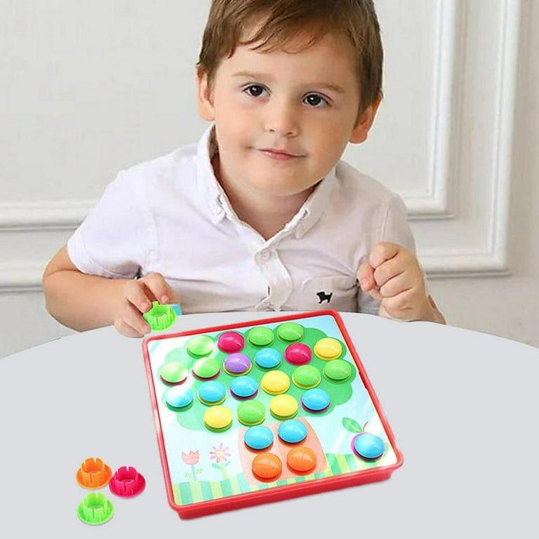 Amosting color matching mosaic pegboard early cheap learning educational toys for boys and girls