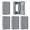 Gray, variant on ELEGRP Horizontal Outdoor Cover for Decorative Receptacles, Weatherproof Wall Plate, Outdoor Electrical Outlet Cover, Standard Size 1-Gang 4.77” x 2.97”, Thermoplastic, 5 Pack, Grey