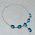 thumbnail image 2 of London Blue Topaz Pear Shape Gemstone Handmade Unique Gift Necklace Jewelry 18", 2 of 3