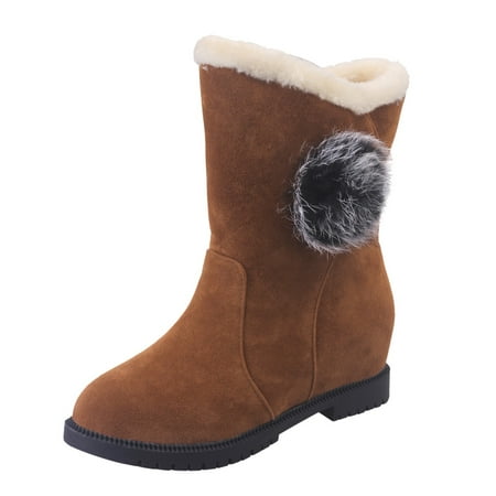 

HGWXX7 Snow Boots Ankle Warm Thick Soled Women s Thermal Boots Tassel Winter Plush Shoes Women s Boots Fall Shoes