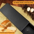 thumbnail image 5 of 1 Piece Plus Long Wavy Non-Stick Bread Pan Carbon Steel Baking Pan Toast Mold With Baking Bread Lid Suitable For Homemade Cakes, Baking Bread Tins, Black, 5 of 6