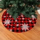 thumbnail image 4 of Christmas Tree Skirt 36 Inches Snowflake Red Xmas Halloween Holiday Reindeer Tree Skirt Soft Festive Ornaments, Precise 36-Inch Snowflake Tree Skirt, Red Xmas Halloween Holiday Reindeer, 4 of 9