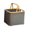 thumbnail image 4 of Lipstore Panier de Rangement Pliable avec Poignée Conteneur de Rangement Anti-Poussière Gris, 4 of 8