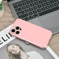 thumbnail image 7 of Case Compatible with iPhone 15 Pro Max 6.7 Inches, Straight Edge Fine Hole Soft Liquid Silica Gel  Grade Shockproof Fingerprint Protection(Pink), 7 of 7