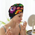thumbnail image 6 of Xecao Traditional Floral Polish Print Hair Towel, Hair Turbans for Wet Hair, Drying Hair Wrap for Curly Hair Women,Coral Velvet Dry Hair Cap,Dry Hair Hat, 6 of 6