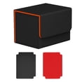thumbnail image 3 of Caja de caja de cartas Tarjeta Caja de almacenamiento Box de juego coleccionable Caja de tarjetas Premium negro naranja, 3 of 8