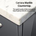 thumbnail image 3 of Dark Grey Bath Vanity 30 in. W, Carrara Marble Top / Durable Surface & Single - hole Faucet Setup, 3 of 4