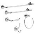 thumbnail image 3 of Cassidy 24 Inches W Wall Mount Glass Shelf with Bar in Chrome, 3 of 5