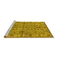 thumbnail image 2 of Ahgly Company Machine Washable Indoor Rectangle Oriental Yellow Industrial Area Rugs, 6' x 9', 2 of 4