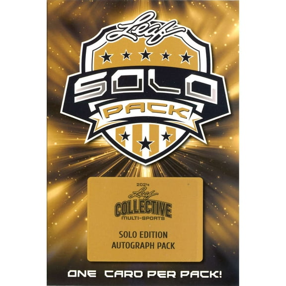 2024 Leaf Collective Multi-Sports Solo Edition Autograph Pack Trading Card Pack (1 Card)