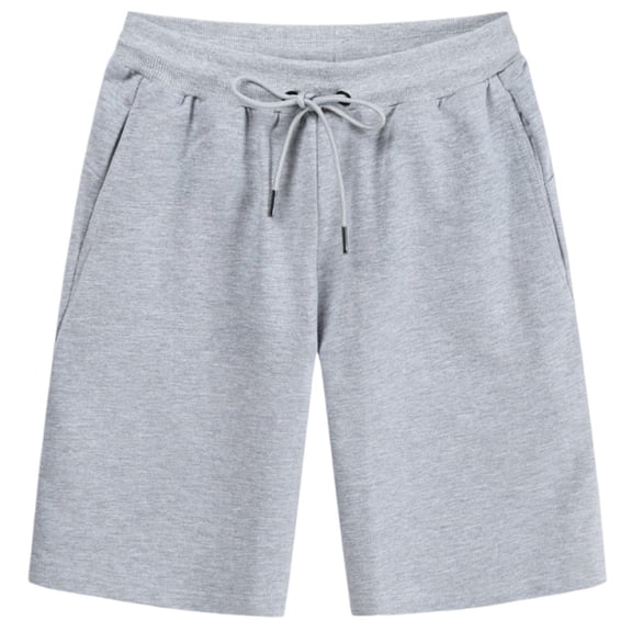 KeShDi Mens Shorts Casual Beach Shorts Man Trendy Leisure Solid Color Multiple Pockets Draw Rope Five Quarter Pants Gray 3X