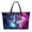 Blue - Galaxy Wolf Print, variant on Sea Turtle Print Top Handle Bag for Women Pu Leather Top Handle Tote Bag Casual Satchel Handbags with Zipper for Shopping Work