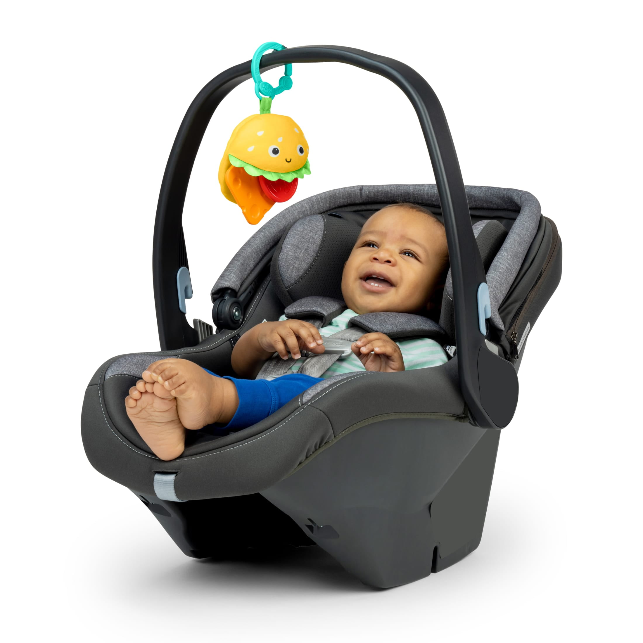 Bright Starts Say Cheeseburger on the Go Teether Toy, Unisex, Infants Ages 3 Months+
