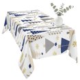 thumbnail image 2 of Blue Grey Christmas Table Cloth Waterproof Tablecloths, Xmas Tree Snowflake Winter Tablecloth Dining Table Cover for Kitchen Party Tabletop Outdoor, Rectangle Tablecloth 54x108 Inch, 2 of 9