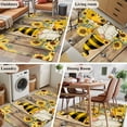 thumbnail image 6 of Rectangle Area Rug 4x6ft,Bee Gnome Sunflower Watercolor Washable Carpet Non-Slip Runner Accent Rugs Indoor Floor Mat for Bedroom Living Room Decor,Farm Vintage Wood Board, 6 of 9