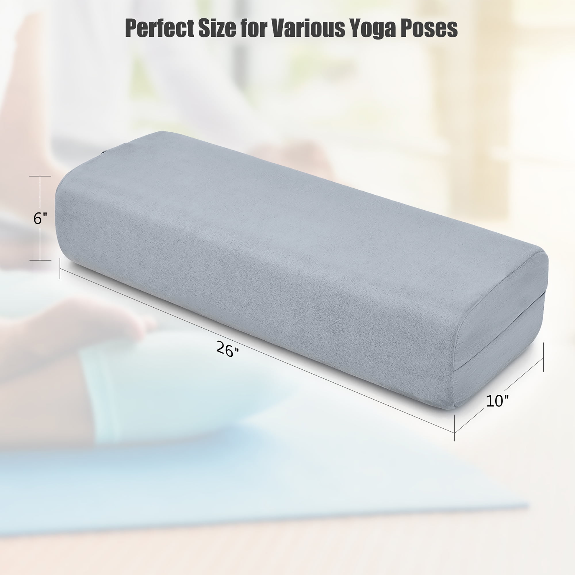 The washable cover of this bolster pillow ensures easy maintenance and hygiene, allowing you to keep your prop fresh and clean for every use. Featuring a convenient carry handle, this pillow is easy to transport and store when not in use, making it a practical addition to your practice space.