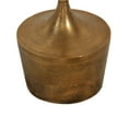 thumbnail image 3 of Round Metal Accent Table with Tubular Pedestal Base, Set of 3, Antique Gold- Saltoro Sherpi, 3 of 5