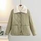 thumbnail image 1 of Parkas de manga larga para mujer, chaqueta informal de manga larga de colores, sin capucha y con solapa, chaqueta de algodón para mujer, 1 of 3