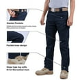 thumbnail image 4 of FEDTOSING Relaxed Work Cargo Pants Mens Pant Navy Blue,Size 44×32, 4 of 8