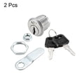 thumbnail image 3 of Unique Bargains Cam Lock 16mm Cylinder Length 48mm x 2mm Cam Nut-on Type, Keyed Different 2Pcs, 3 of 6