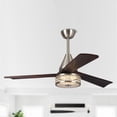 thumbnail image 3 of Parrot Uncle 52" Walnut Wood 3-Blade Crystal  LED Ceiling Fan with Remote, 3 of 5