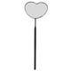 thumbnail image 2 of Espejo de pestañas en forma de corazón espejo de pestañas de maquillaje portátil profesional de acero inoxidable para extensión de pestañas, diseño de moleteado, espejo, 2 of 7