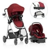 Evenflo Omni Plus Modular Travel System with LiteMax Sport Rear-Facing Infant Car Seat, Hyperion Red