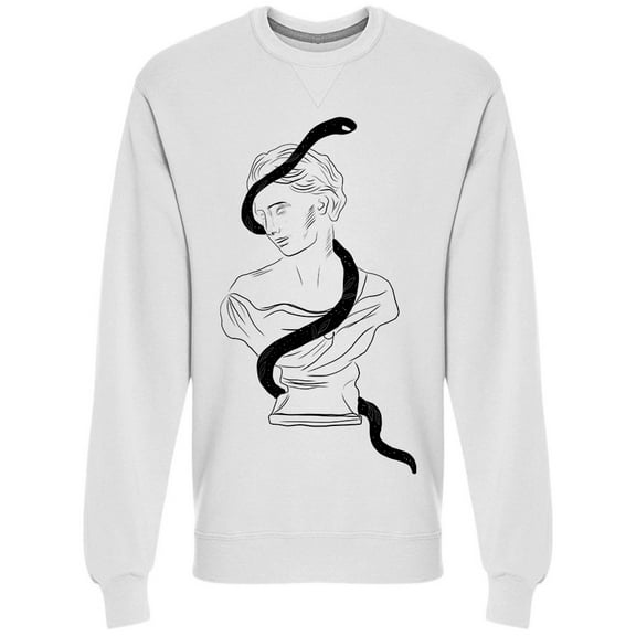 Snake Around Sculpture Graphic Sweatshirt Men -Image by Shutterstock, Male Medium