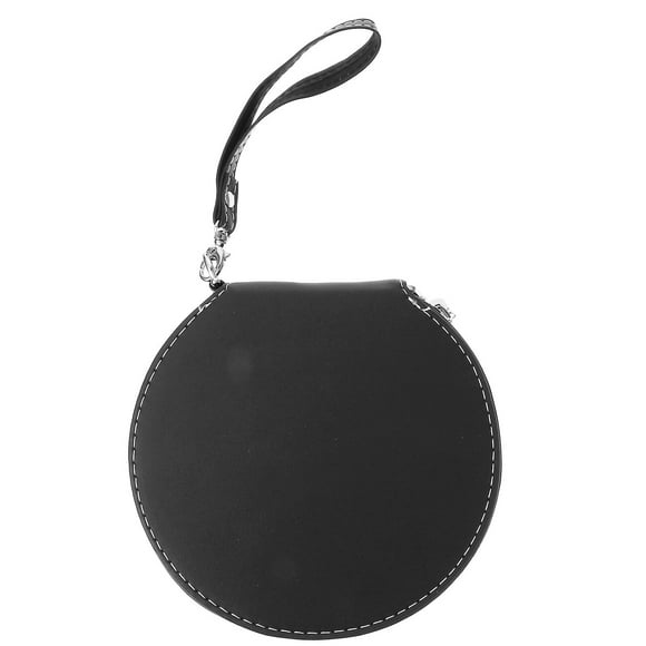 Miangastore Étui en Cuir pour DVD 20 Capacités Étui de Rangement Portable pour CD avec Fermeture Éclair Sac à Disque