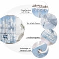 thumbnail image 3 of Nautical Sailboat Bathroom Shower Curtains with 12 Hooks Waterproof Shower Curtain for Stalls and Bathtubs Blue Grey Watercolor Coastal Waves Cloud Decorative Bathroom Privacy Curtain 72x84 Inches, 3 of 9