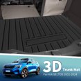 thumbnail image 2 of Unique Bargains Flat Face Cargo Liner Rear Trunk Mat Trunk Cargo Luggage Boot Tray Mat Vertical Stripes Pattern for Kia Seltos 2021-2024 Anti-Slip, 2 of 7