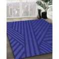 thumbnail image 3 of Ahgly Company Tapis Rond Lavable en Machine Intérieur Transitionnel Bleu Cobalt, 3 Pieds Rond, 3 of 7