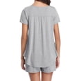 thumbnail image 7 of Hibeli Womens Summer Pajama Sets 2 Piece Cozy Short Sleeve Lounge Soft Sleepwear Set, 7 of 7