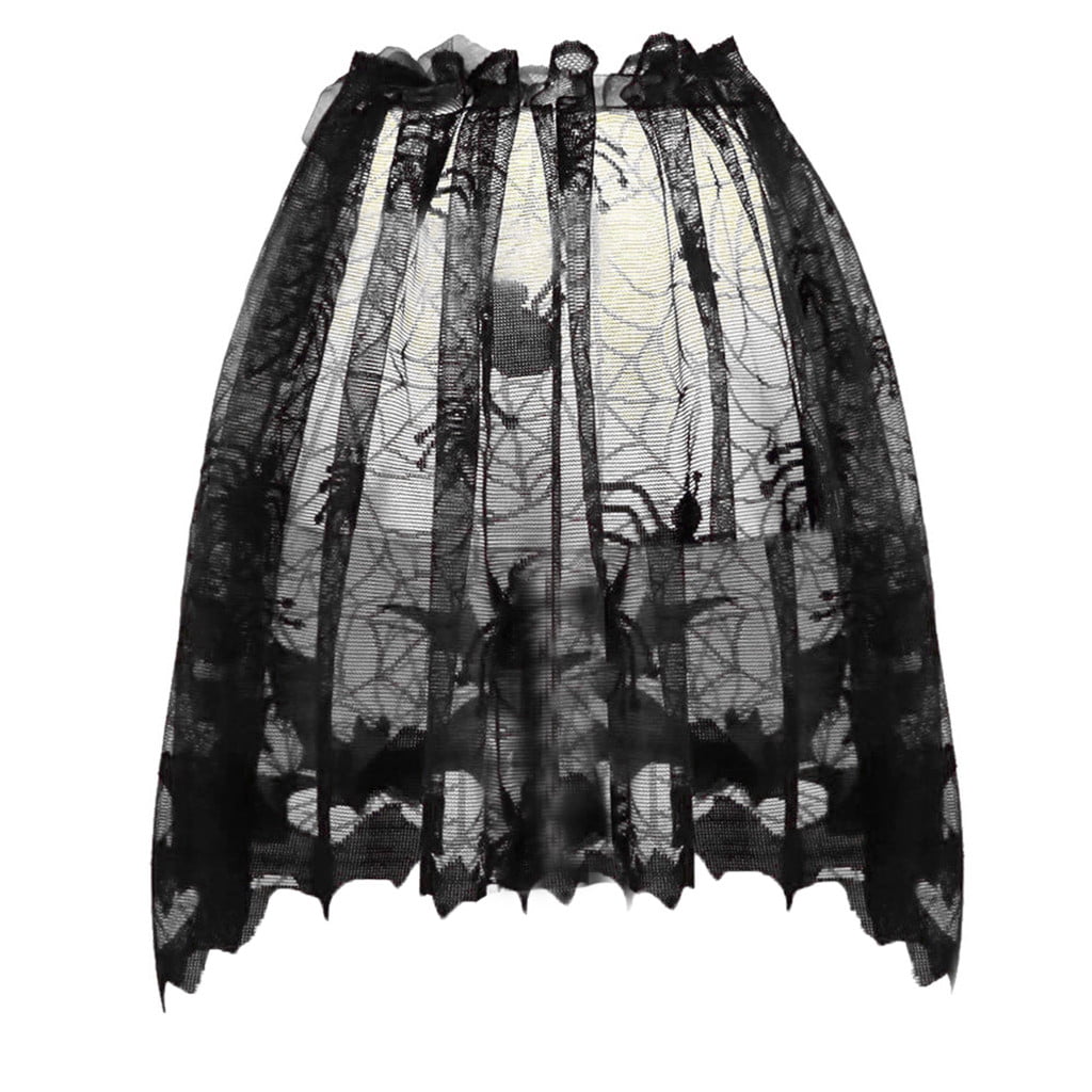 Details about   Orgrimmar 2 PCS Halloween Spider Web Lamp Shades Topper Lace Cobweb Window Door 