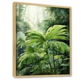 thumbnail image 2 of Designart "Palms Awaken In Mossy Morning Light I" Palms & Palm Trees Floater Framed Wall Art Living Room, 2 of 5