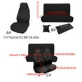 thumbnail image 5 of BIBABLYKE Black Oxford Cloth Car Seat Cover Front / Rear Seat Cushion Cover Waterproof Full Wrap Seat Protector,Universal, 5 of 7