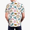thumbnail image 4 of Balery Cartoon Animals Printed Men’s Short Sleeve Polo Shirt, Midweight Men's Shirt,Golf Polo shirts -XX-Large, 4 of 9