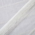 thumbnail image 3 of Dainty Home Megan 3D Linen Textured Linen Look Chenille Striped Designed Fabric Shower Curtain 70W x 72L in White, 3 of 8