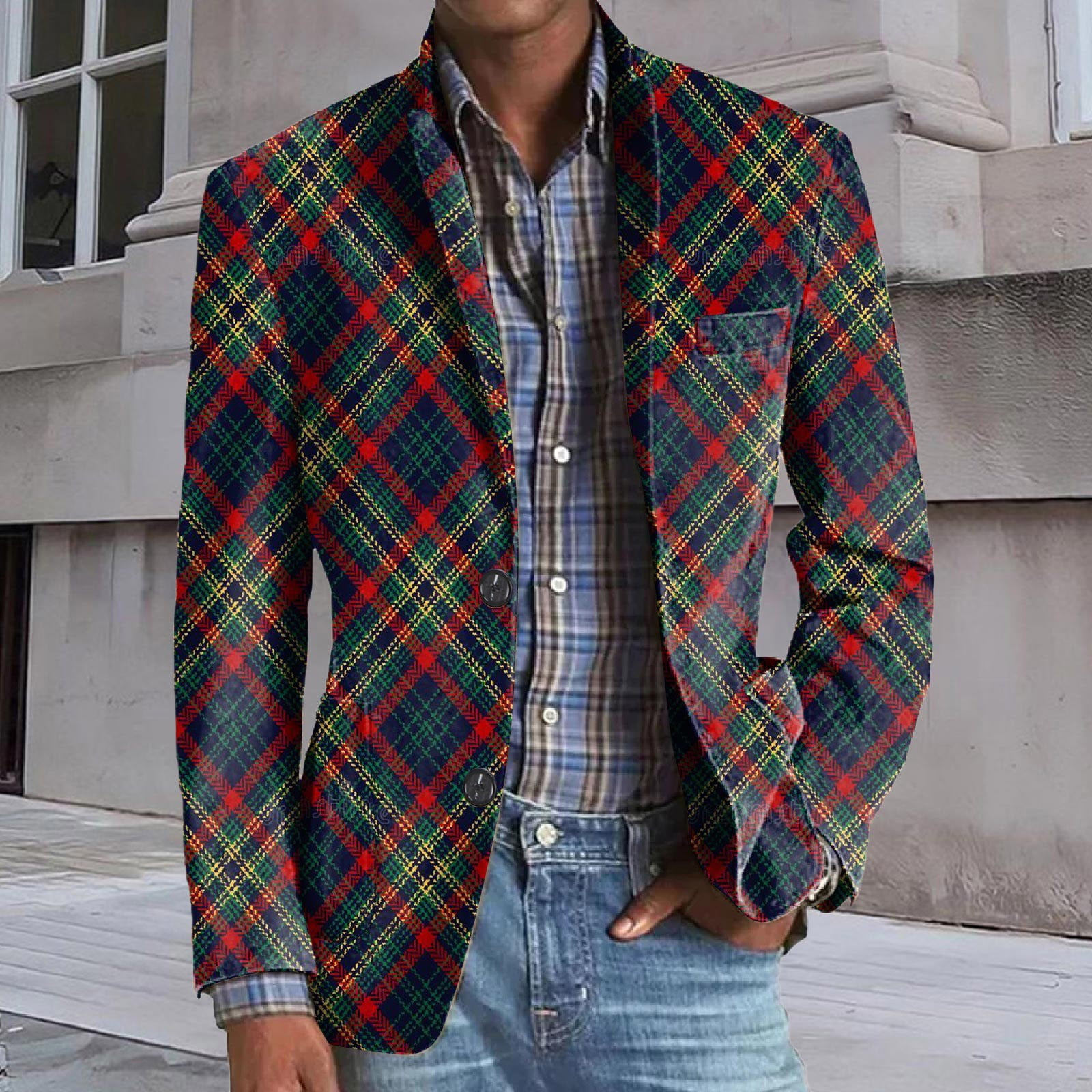 Siilsaa Mens Dress Clothes Casual Blazer Jacket Slim Fit