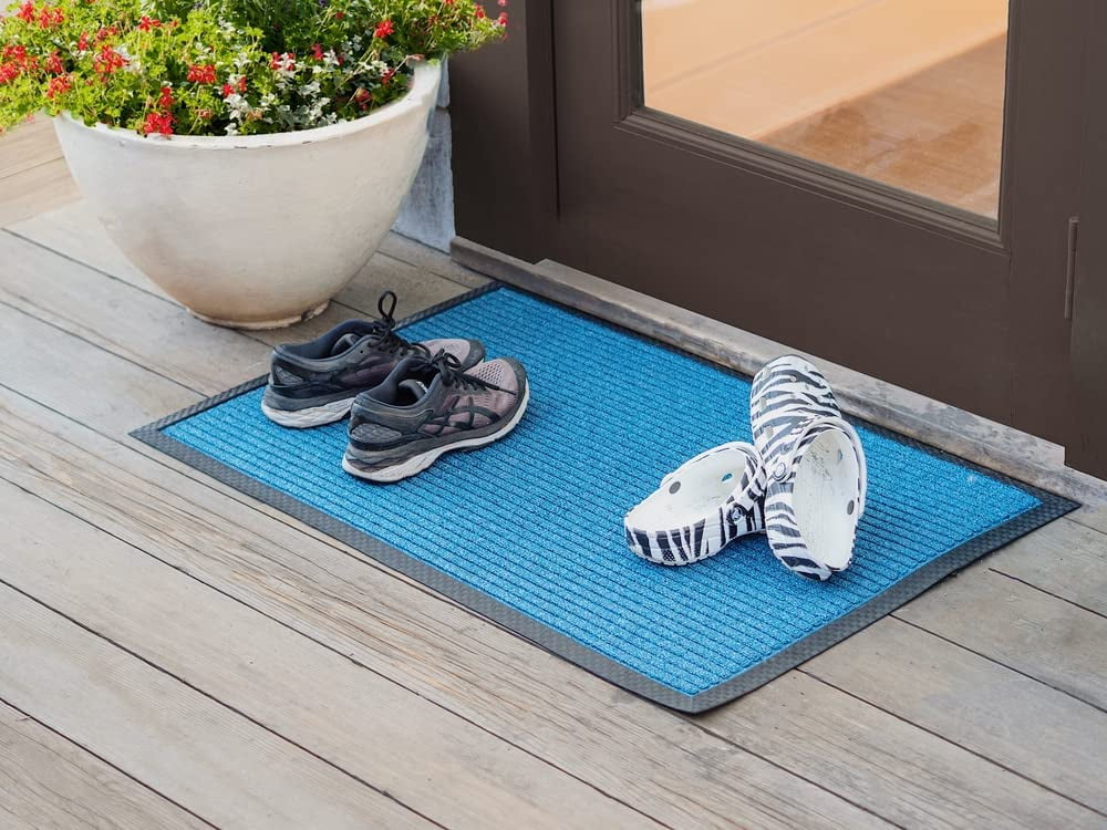 Envelor Front Door Mat Indoor Outdoor Entrance Doormat Non Slip Durable Floor Mat for Entry Mat Kitchen Rugs Home Decor Rugs Heavy Duty Mat Welcome Mat, 24 x 36 Inches, Blue