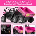 thumbnail image 3 of 24 Volt Ride on Toys, 6 Wheels 2 Seater Electric Ride on UTV Cars for Big Kids, Ride on Dump Truck, 4×4 Motors, Battery Display, Bluetooth, USB, Remote Control, Pink, 3 of 8