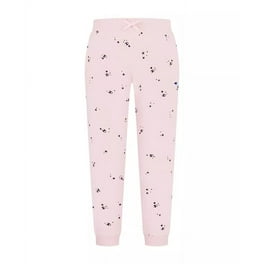 Champion Sheer Pale Pink Big Girls C Logo Star Print Fleece Joggers L Girl s Size Large