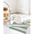 thumbnail image 4 of Sage Green Grey Stripe Kitchen Dish Towels for Drying Dishes Set of 2, Farmhouse Simple Striped Waffle Weave Microfiber Hand Tea Bathroom Towels Quick Dry & Absorbent Towel 12x12, 4 of 7