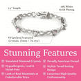 thumbnail image 3 of Cate & Chloe Amanda 18k White Gold Plated Clear Pink Heart Women's Bracelet with Simulated Diamonds, 3 of 9