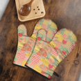 thumbnail image 5 of Pioneer Flower Floral Print Pattern Oven Mitt 2-Pack Set, Heat Resistant Kitchen Gloves, 7.7" X 12", 5 of 6
