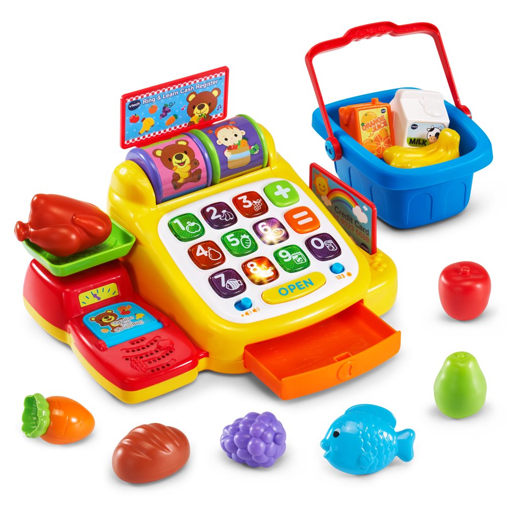 VTech Ring and Learn Cash Register, Teaches Numbers and Healthy Habits